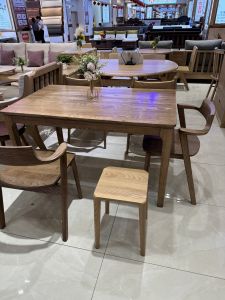 White Ash Wooden Stool Solid Wood Stool Stackable Living Room Small Stool Dining Table Chair Home Use Economic Type