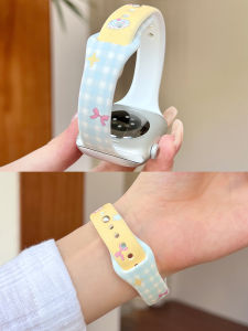 CRAFTSMAN DAI | Wrist Slim Check Cute Floral Sport Fine Silicone Watch Band Spring/Summer