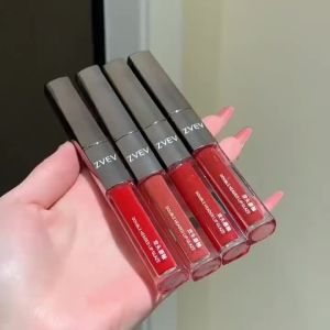 2 In 1 Double-End Matte Moisturizing Lip Oil Glaze Gloss Glass Shimmer Liquid Lipstick Glossy Mirror Shine Lip Care