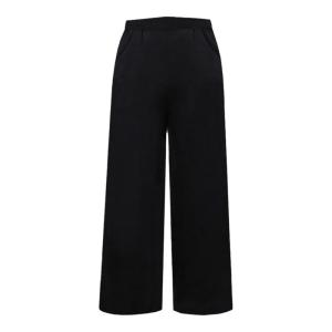 Ice Silk Petite 7/8 Length Straight Wide Leg Pants for Slim Look Summer