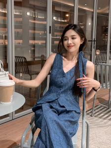 Original Designer สไตล์ฝรั่งเศส ผู้หญิง ฤดูร้อน เสื้อเชิ้ตหรู พื้นผิว สวย เดนิม ประดับหนักพิเศษ เรียบหรู ปกเสื้อ