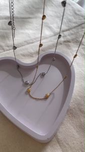 สร้อยคอสแตนเลสแท้ สไตล์มินิมอล ชุบทอง 18K สร้อยคอรุ่น Heart symbol Necklace Givemethat