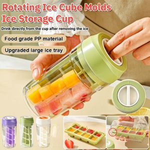 2 In 1 Ice Cube Molds Large Capacity Ice Storage Cups Portable Ice Ball Maker Makes Ice Water Bottle Use For Home Party Kitchen Tool Kettle
