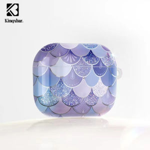 KINGXBAR 2023 Mermaid Series for AirPods 3rd & AirPods Pro 2nd & AirPods Pro 1st Case Cute Glitter Soft Protective Cover for Women Girls Support wireless charging