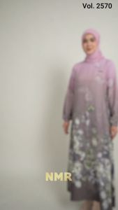 NMR Gamis Viscose Rayon Print Vol 2570-4 (kerah sanghai)