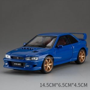 1:32 Impreza Model Toy Sports Cars Alloy Diecast Miniature Supercars Simulation Interior Doors Opened Pull Back Birthday Gifts
