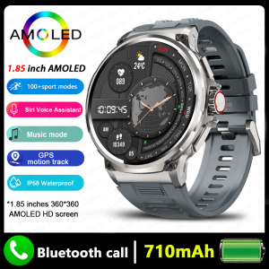 2025 New Military GPS V69 Smart Watch Men 1.85 inch 710 mAh Heart Rate GPS Sports IP68 Waterproof Bluetooth Talk  Smartwatch Man