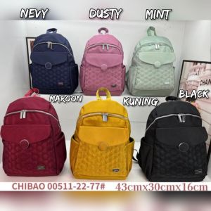 Tas Ransel/Backpack Chibao kanvas Bordir 3Ruang (Muat Laptop)