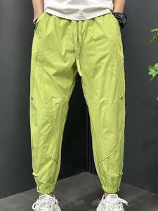 Quick Dry Mens Casual Pants Workwear Loose Fit Harem Pants Sporty Versatile Breathable Straight Leg Trousers for Spring Autumn