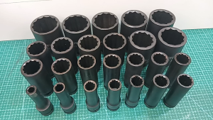 ลูกบล็อกยาว 1/2"(4หุน) บล็อกลม(IMPACT SOCKET) เบอร์ 8 - 41 มม. 12 เหลี่ยม ขายแยกเบอร์