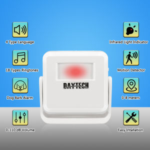 (จัดส่งภายใน + จัดส่งภายใน 3 วัน)PAYDAY Daytech กริ่งประตู ออด กระดิ่งประตู กระดิ่งทางเข้าร้าน สวัสดี ยินดีต้อนรับ เสียงเสียง เซ็นเซอร์ตรวจจับความเคลื่อนไหว เสียงสุนั HW