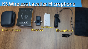 【Beli 1 Gratis 1】NETPAC K3 Mic Lavalier Wireless | Mic Jepit Bluetooth Soundcard | untuk HP Gaming Live Stream Vlog Rekaman