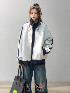 CHANT2nd | Retro Colorblock American Lazy Chic Fall Jacket
