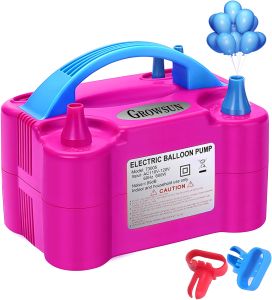 Portable Electric Balloon Pump 600W Dual Nozzle Air Blower Fast Inflate 110-220V for Party Wedding Balloon Decoration