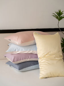 Vỏ Gối Lụa Mềm Mại Cotton Lụa Hai Lớp Màu Tương Phản Túi Đựng Gối Dùng Tại Nhà Vỏ Gối Đơn Thương Hiệu Muyou