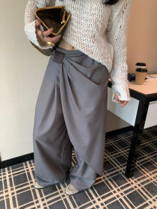 Irregular Loose Palazzo Trousers Women Autumn Pants