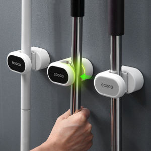 Móc Treo Chổi Vệ Sinh Phòng Tắm Không Cần Đục Lỗ Móc Treo Khăn Lau Nhà Mạnh Mẽ Kẹp Chổi Giá Đỡ Khóa Cố Định Nhà Cất Giữ