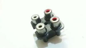 SOKET RCA 4 PIN BELL (TANCAP PCB) SOKET RCA 4PIN SOKET KABEL AUDIO 4 PIN SOKET SALON