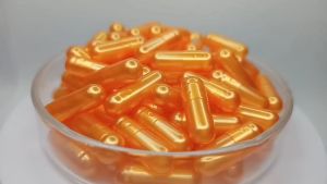 1000pcs Size 0 Pearl Orange/Pearl Orange Color OSPA High Quality Empty Gelatin Capsule