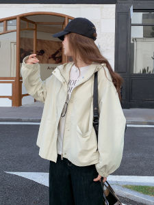 Fashionable Casual Hooded Jacket Womens Khaki Colorway Autumn New Arrival Versatile Street Style High-End Feeling Short Coat