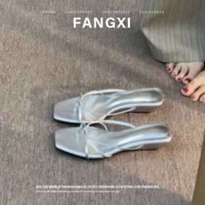 New Summer Roman Style Toe-Post Sandals Mid-Heel