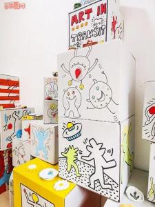 Creative DIY Childrens Art Area Materials Paper Box Drawing Books Kindergarten Craft Zone Educational Toys for Kids