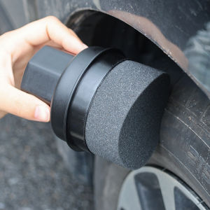 Car Sponge Brush Curved Car Tire Polishing Waxing Sponge  Applicator Pad Portable Sponge Handheld Tire Cleaning Contour Auto Cleaning Accessories