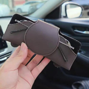 Nissan car leather glasses case glasses clip storage box suitable For Nissan Almera Grand Livina Sentra Navara Frontier Latio X-Trail Serena NV200 NV350