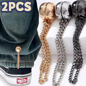 🔥ราคาถูก🔥2ชิ้นคลิปหนีบกางเกงแบบปรับได้แม่เหล็กแบบวินเทจคลิปหนีบโซ่คอคลิปหนีบยึดแม่เหล็กเสื้อยืดแบบมีเข็มขัดรัดขากางเกงปุ่มป้องกันการลื่นคงที่