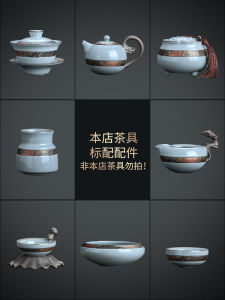 Shangyanfang Bộ Trà Sứ Hàng Bao Gồm Ấm Trà Trà Ly Pha Trà Phong Cách Cổ Điển Xuất Xứ Trung Quốc Men Màu