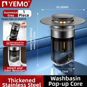 YEMO | Waterproof Odor-Blocking Bounce Drain Stopper