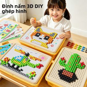 Đồ Chơi Sáng Tạo Học Đường Cho Bé Gái 3-6 Tuổi Đinh Nấm