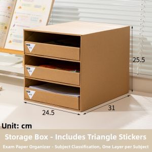 Desk Organizer Multi-layer Large Capacity 4 Compartments Document Shelf