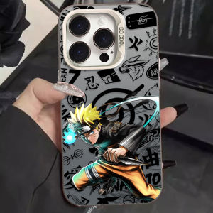 Bandai | Ốp Lưng Cứng Naruto & Sasuke Chidori Vs Rasengan Cho iPhone 12/13/14/15/16 Pro Max Air SE 2020 - Vỏ PC Nhẹ Chống Trầy Xước Chống Bụi