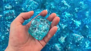 Crystal Glitter Squishy Toy Slow Rising Stress Relief Cube Soft Squeeze Sensory Fidget Toy
