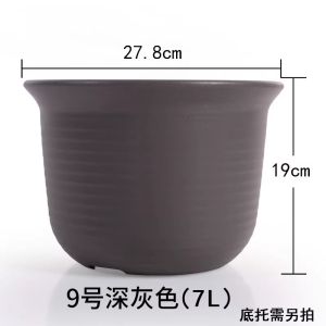 Large round Thickened Resin Plant Pot Alice Indoor Desktop Balcony Permeable Waterproof Flower Pot Simple Style for Flowers And Greenery