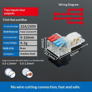 Durable Mini T Type Wire Connector Fast Quick Terminal Block Crimp Free Electric Splice for DIY Electronic Project Building