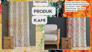 Gorden Jendela Gorden Pintu minimalis size L120cm X T225cm smokering K LP