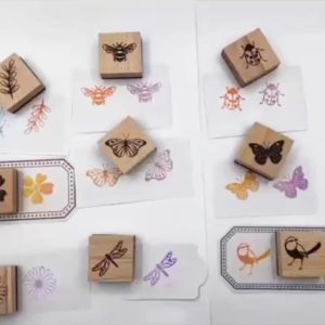 Bộ 9 Con Dấu Cao Su Gỗ Cổ Điển Dùng Cho Thủ Công Mỹ Nghệ Sổ Tay Sổ Lưu Niệm Bộ Dụng Cụ Đóng Dấu Mực Tự Nhiên