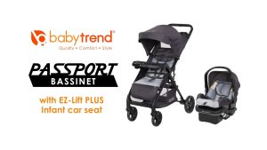 Baby Trend Passport Bassinet Stroller - Ultra Black (6 Months Warranty)