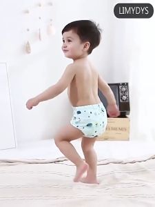 🔥กางเกงเลิกเพิส🔥น้ำหนัก7-17กก. กางเกงผ้าอ้อม สำหรับฝึกฉี่ ซักใส่ซ้ำได้ ใส่นุ่มสบาย ผ้าฝ้าย100% ผ้านุ่มไม่เป็นขุย กางเกงในซับฉี่สำหรับเด็ก MY375