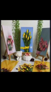 HIASAN DINDING AESTHETIC BUNGA  POSTER KAYU BUNGA 15X30 CM WALLDECOR PAJANGAN HIASAN KAMAR DEKORASI KAYU BUNGA ABSTRAK