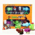Zombie Plant Toy Soft Silicone Full Set Can Be Launched Boy Pea Shooter Hard Silicone Toy for Children Monster Static Animal Model. 