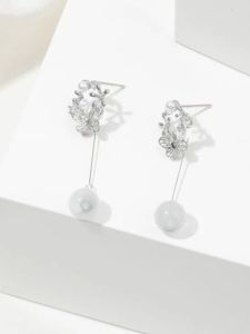 ต่างหูไข่มุกสไตล์หวานสำหรับผู้หญิง ต่างหูรูปผีเสื้อรูปหัวใจรูปดาว เครื่องประดับแฟชั่นสุดหรู โลหะผสมเคลือบเงิน