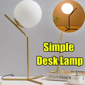 Black Gold Round Ball Desk Light Study Eye Protection Reading Lights Bedroom Bedside Decorative Table Lamp