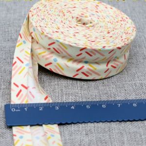 25 mm (1) X 5 Meters Cotton Bias Tape Ironed Folded Bias Binding Cloth for Garment Table Quilt DIY Craft Sewing Ribbons