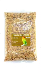 KICAU MART Milet Campur Pakan Racikan Lovebird 500gr Lengkap Komplit Milet Kuning Merah Biji Sawi Kenari Seed Gabah Rempah Pakan Harian Burung Lovebird Love Bird Lb Labet Parkit Paruh Bengkok Parrot Sunconure