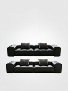 Minimalist Leather Sectional Sofa
