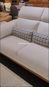 (FREE Installation+Shipping) KBS Kingswood 5.5FT 2Seater Sofa / Adjustable Headrest / Water Repellent Fabric / Extra Solid Wooden legs / Elegant Comfortable / 166L x 109D x 92/118H cm (5.5FT)