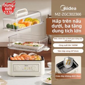 Midea | Nồi Hấp Cá Điện Đa Năng 3 Tầng Dung Lượng Lớn Cho Gia Đình